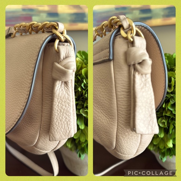 TORY BURCH "HARPER" PINK SHELL LEATHER CROSSBODY BAG 🌟EUC🌟 - Picture 9 of 17